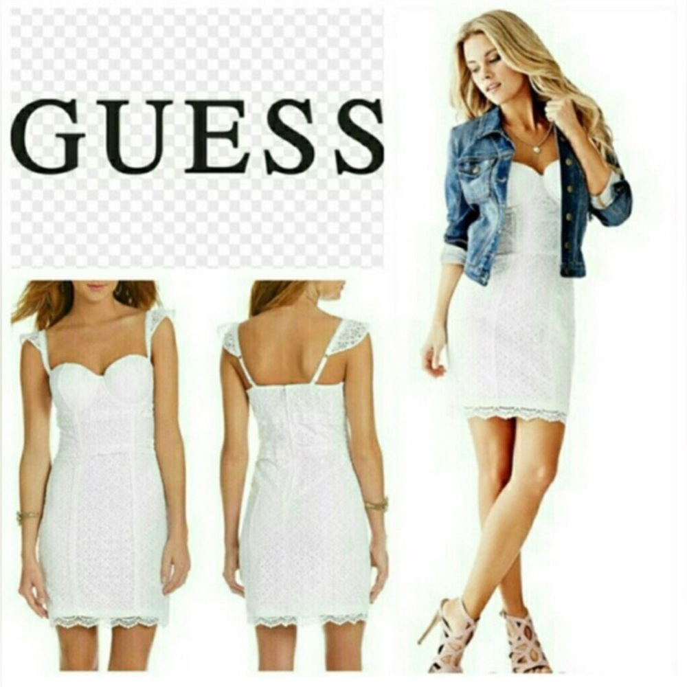 Brand New Guess true white dress
